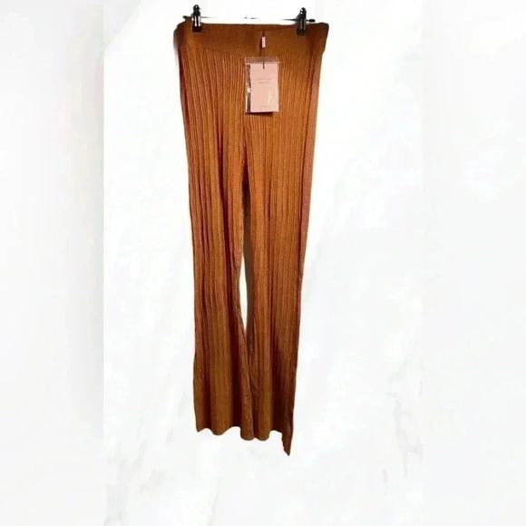 NWT Avec Les Filles “Elise” rib flared sweater trendy style bootcut pants M - Picture 2 of 6